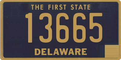 DE license plate 13665