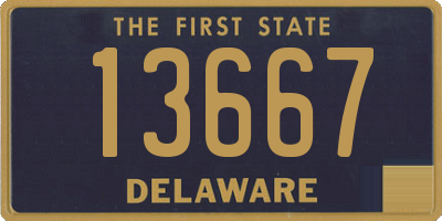 DE license plate 13667