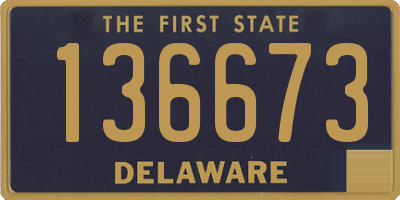 DE license plate 136673