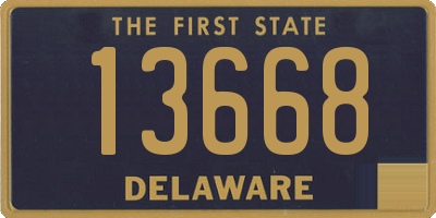 DE license plate 13668