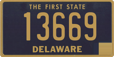 DE license plate 13669