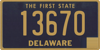 DE license plate 13670