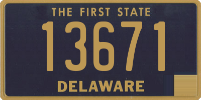 DE license plate 13671