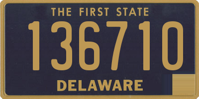 DE license plate 136710