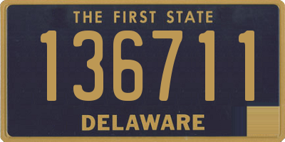 DE license plate 136711