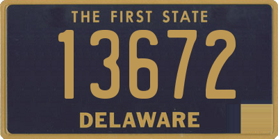 DE license plate 13672