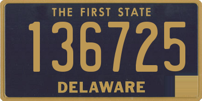 DE license plate 136725