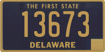 DE license plate 13673