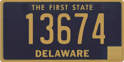 DE license plate 13674