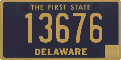 DE license plate 13676