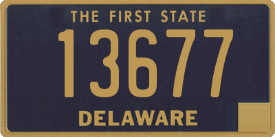 DE license plate 13677