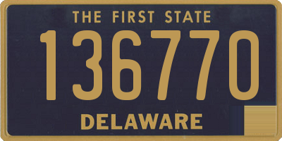 DE license plate 136770