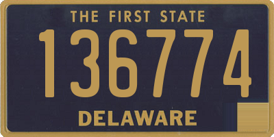 DE license plate 136774