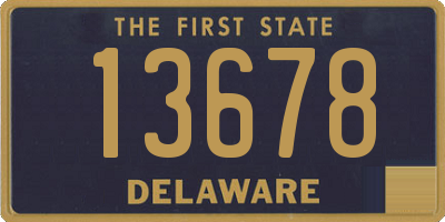 DE license plate 13678