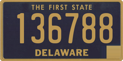 DE license plate 136788