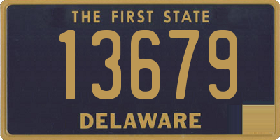 DE license plate 13679