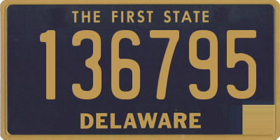 DE license plate 136795