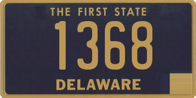 DE license plate 1368