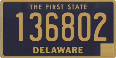 DE license plate 136802