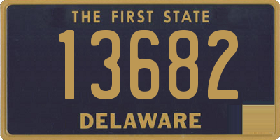 DE license plate 13682