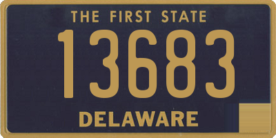 DE license plate 13683