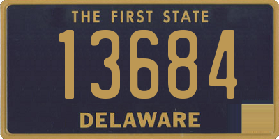 DE license plate 13684