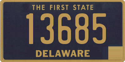 DE license plate 13685