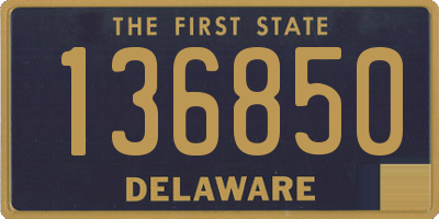 DE license plate 136850