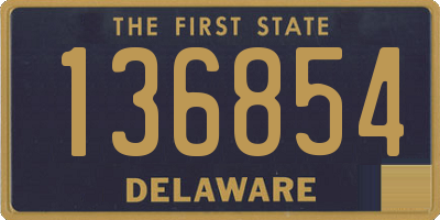 DE license plate 136854