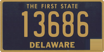 DE license plate 13686