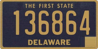 DE license plate 136864