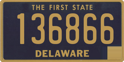 DE license plate 136866