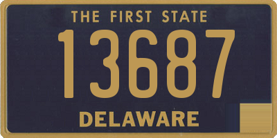 DE license plate 13687