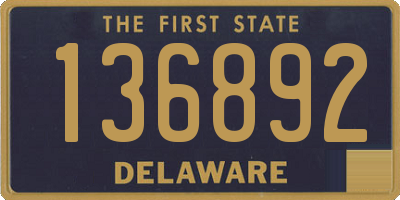 DE license plate 136892