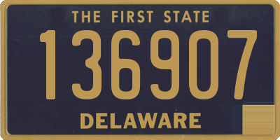 DE license plate 136907