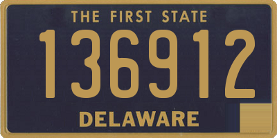 DE license plate 136912