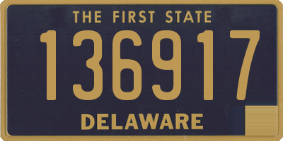 DE license plate 136917