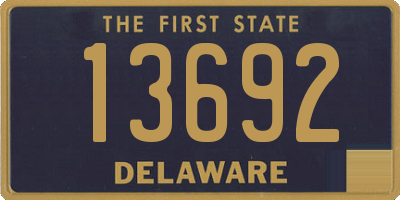 DE license plate 13692