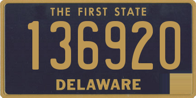 DE license plate 136920