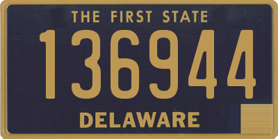 DE license plate 136944