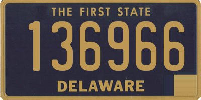 DE license plate 136966