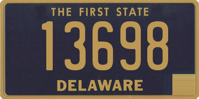 DE license plate 13698