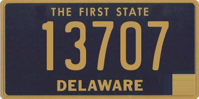 DE license plate 13707