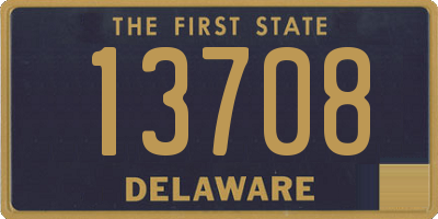 DE license plate 13708