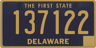 DE license plate 137122