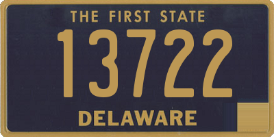 DE license plate 13722