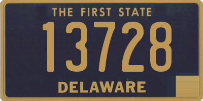 DE license plate 13728