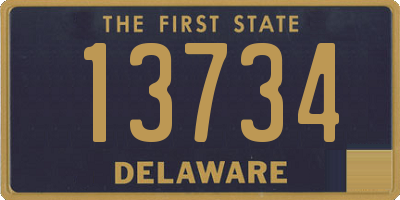 DE license plate 13734