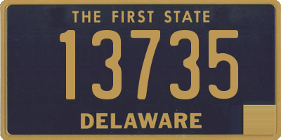 DE license plate 13735