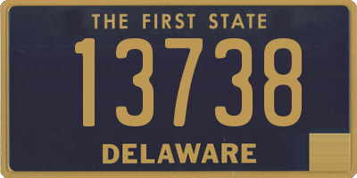 DE license plate 13738